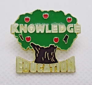 Spilla Insegnante Conoscenza Educazione Albero Mele Fondi 1989 Spilla Bavero - Foto 1 di 7