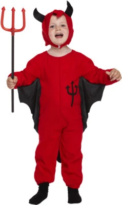 Disfraz de disfraz de Halloween Red Devil niño niño niño pequeño para adaptarse a la edad de 2-3 años Foto 1 de 4