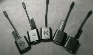 LOT OF 5 New Genuine Dell Mini Display Port To VGA Adapter Cable PNKVT MDP2VGA - Picture 1 of 6