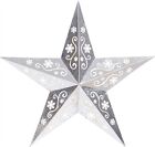 18 Zoll Silberfolie Stern mit Gold - aus Metall-Schlaufe Haken auf Rückseite zum Aufhängen