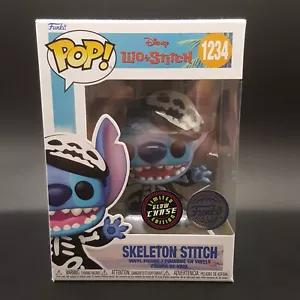 FUNKO POP VINYL DISNEY LILO & STITCH SKELETON STITCH EXCLUSIVE GLOW CHASE PIECE - Foto 1 di 8