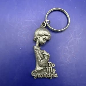 Llavero de peltre vintage - ¡A mi abuelo gran regalo! - Imagen 1 de 2