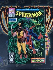 Spider-man #9 VF+ To NM 9.0 9.4 1991 McFarlane Signed Autograph Wolverine App