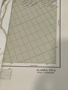 1946 US Army Air Forces Aeronautical Map outline planning chart Alaska 44x34 - Imagen 1 de 7