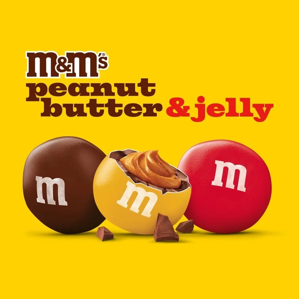 M&M's PEANUT BUTTER JELLY CHOCOLATE Candy, VALUE PRICE LIMITED IN POUNDS BAG NOW - Image 1 of 2