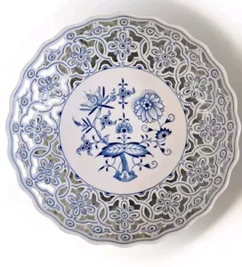 Meissen Zwiebelmuster Durchbruchschale groß 1.Wahl ca. 29 cm Durchmesser - Bild 1 von 15