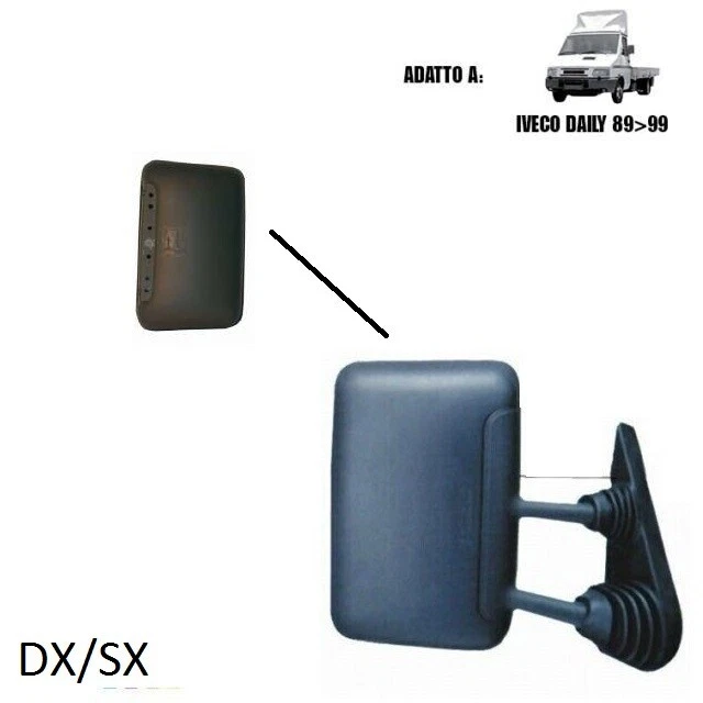 COPPA SPECCHIO SPECCHIETTO RETROVISORE DX SX PER IVECO DAILY 89-99 TUTTI TIPI - Immagine 1 di 4