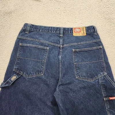 Pantalones Cortos Vintage Ecko Unltd Para Hombre 36 Azul Denim El Clásico Carpintero Relajado Años 90 Foto 1 de 4