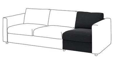 IKEA VIMLE Bezug für 1 Sitzteil, Saxemara schwarz-blau BRANDNEU - Bild 1 von 4