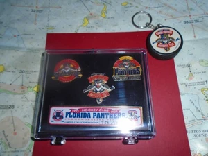 FLORIDA PANTHERS INAUGURAL HOCKEY PUCK & PINS 1993  1994 ONE OF 15,000 # 756 - Picture 1 of 3