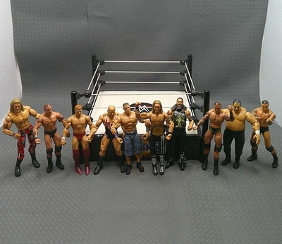 2000-2013 WWE Wrestling 10 figuras de acción Mattel Wrestlemania Ring Jakks Pacific Foto 1 de 4