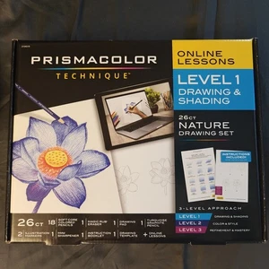 Prismacolor Technique 26ct NATURE Drawing Set -Level 1 Drawing & Shading-new - Picture 1 of 4
