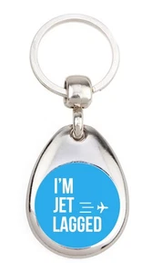 I'm Jet Lagged - Porte clé en métal image 25mm - Imagen 1 de 4
