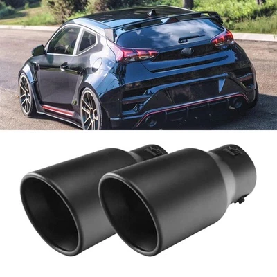 2X Car Exhaust Pipe Tip Rear Throat Muffler Tailpipe For Hyundai Veloster Foto 1 de 4