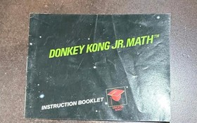 Donkey Kong Jr Math Nintendo NES Manual - EXTREMELY RARE Great Condition!!