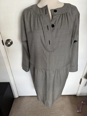 Vintage 80’s Yve Saint Laurent Rive Gauche Houndstooth Laine Wool Dress Size 42 - Image 1 of 4