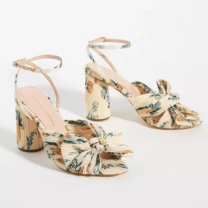 Neu Loeffler Randall Kamelie plissierte Schleife hochhackige Schuhe in Nova Floral 5,5 - Bild 1 von 14