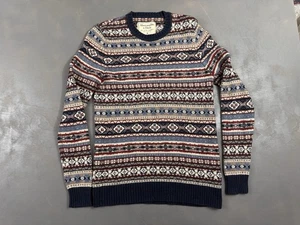 Vintage Y2K Abercrombie & Fitch Knit Abstract Stripped Sweater Woman’s Medium - Picture 1 of 5