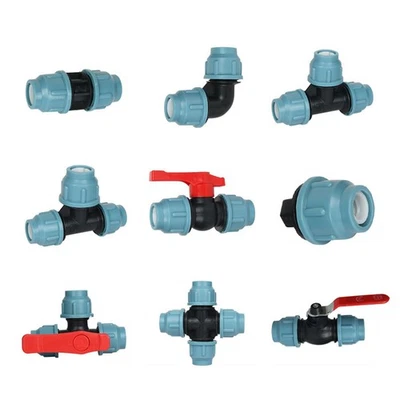 MDPE Compression Fitting Water Pipe Connector Adapter Elbow Tee Valve 20 25 32mm - Image 1 of 4