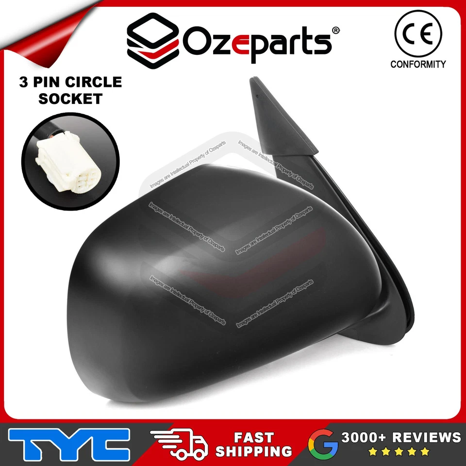 TYC RH Right Electric Door Mirror (Round socket) For Toyota Hiace 2005-2013 - Image 1 of 4