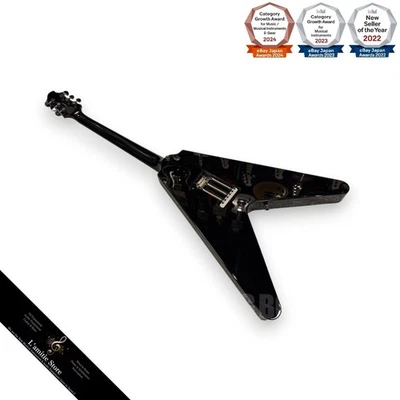 ESP Eclipse V-IX E-Gitarre schwarz mit P90 Tonabnehmern und V-Form - Bild 1 von 4