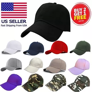 Cappello da baseball per uomo e donna cappello in cotone massello semplice vestibilità flessibile berretti da palla semplici - Foto 1 di 109