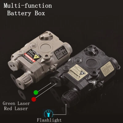 HOT  PEQ15 Airsoft Tactical Green/Red Laser/White Light Torch Function Battery - Image 1 of 4