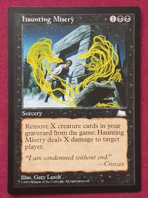 Magic The Gathering WEATHERLIGHT HAUNTING MISERY black card MTG - Image 1 of 2