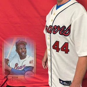 Hank Aaron Autographed Atlanta Braves Jersey Inscribed "755" - Picture 1 of 10