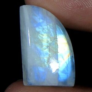 18.25Cts100%Natural Blue Rainbow Moonstone Fancy Cabochon Gemstone.li