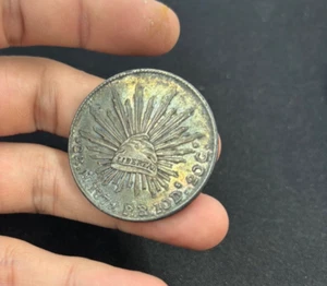 Moneta argento 8 reales Messico 1872 TONATA! - Foto 1 di 6