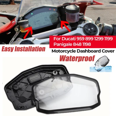For Ducati 899 959 1299 1199 Panigale Dashboard Cover Instrument SpeedMeter Case - Image 1 of 4