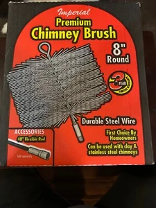 Imperial Premium Chimney Cleaning Brush 8" round Steel Wire NEW! BR0184 - Picture 1 of 3