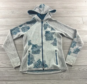 Title Nine Sweatshirt Womens Size Small Gray Hooded Full Zip Geometric - Picture 1 of 9