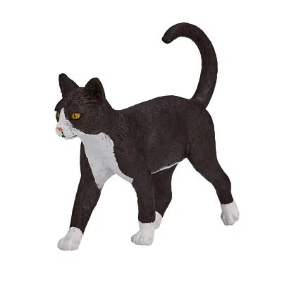 Gato Mascota Juguete Negro Blanco Figura 7CM Longitud Aprox Mojo Fun 387200 - Imagen 1 de 4