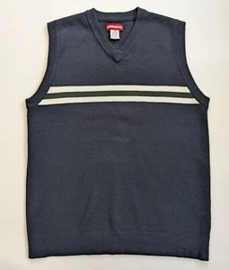 Vintage Y2K 90's Union Bay Navy Sweater Vest Teen Size 14/16 - Picture 1 of 6