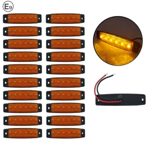 20 x 6 LED 24V Seitenmarkierungsleuchten für LKW Begrenzungsleuchten Orange E9 - Bild 1 von 3