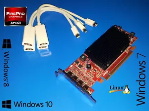 HP Workstations z200 z210 z220 z230 z240 SFF Quad 4x HDMI Video Graphics Card - Picture 1 of 2