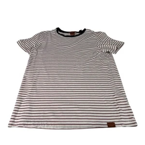 SCOTCH & SODA Striped T Shirt White Red Blue Short Sleeve Tee Mens Size MEDIUM - Picture 1 of 8