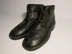Kenneth Cole Reaction Made Italy Men's 10 M Black Leather Split Toe Boots - Picture 1 of 8