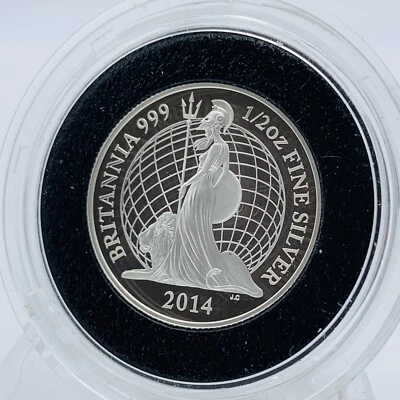 2014 Royal Mint Silver Proof Britannia £1 One Pound Coin Encapsulated Mint - Image 1 of 2