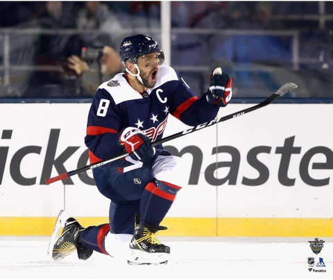 Alex Ovechkin Capitals 2018 Stadium Series Goal Celebrate 20x24 Photo Cover