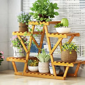 Blumenständer Blumentreppe Pflanzregal Blumenbank Balkon Garten Holz Regal Stabi - Bild 1 von 8