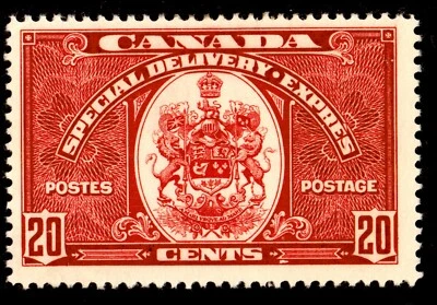 Canada #E8 Special Delivery, Arms of Canada 20c (1938) MVLH - Image 1 of 3
