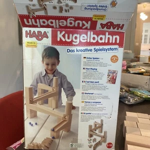 haba 1128 My First Marble Run Made In Germany Wooden Pieces Starter Kit 44 Piece - Picture 1 of 10