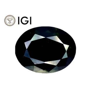2.61CTS igi certified deep green natural tourmaline oval cut - Picture 1 of 5