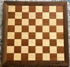 Vintage Antique 20.5” X 20.5” Handmade Wooden Double Sided Chessboard 2” Squares