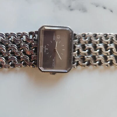 OMEGA DE VILL Ref.8272 Cal.625 Silver 925 TV screen Cut glass Blue dial watch - Image 1 of 4