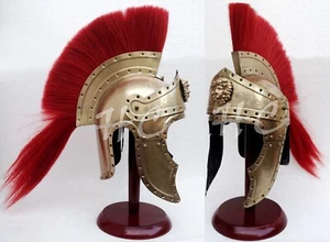 Medieval Viking Roman Armor Helmet King Leonidas 300 Spartan Armour Helmet Brass - Picture 1 of 7