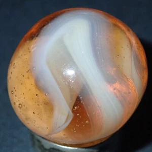 Old Marbles Christensen Agate Large Peach Slag Hand Gathered 0.704” I - Picture 1 of 12